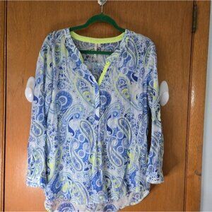 Grand & Greene Blue and Green Paisley Tunic